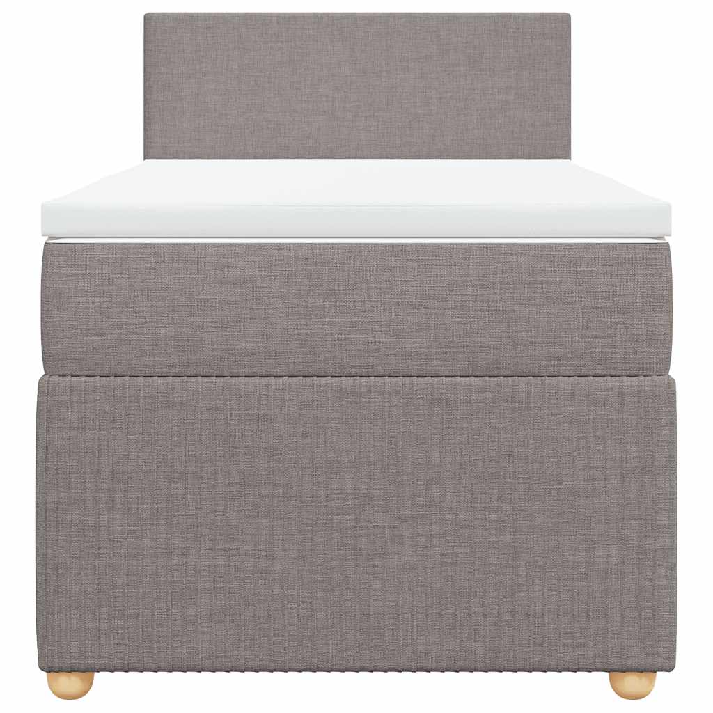 Boxspring met matras stof taupe 100x200 cm is nu te koop bij PeponiXL, paradijselijk wonen!