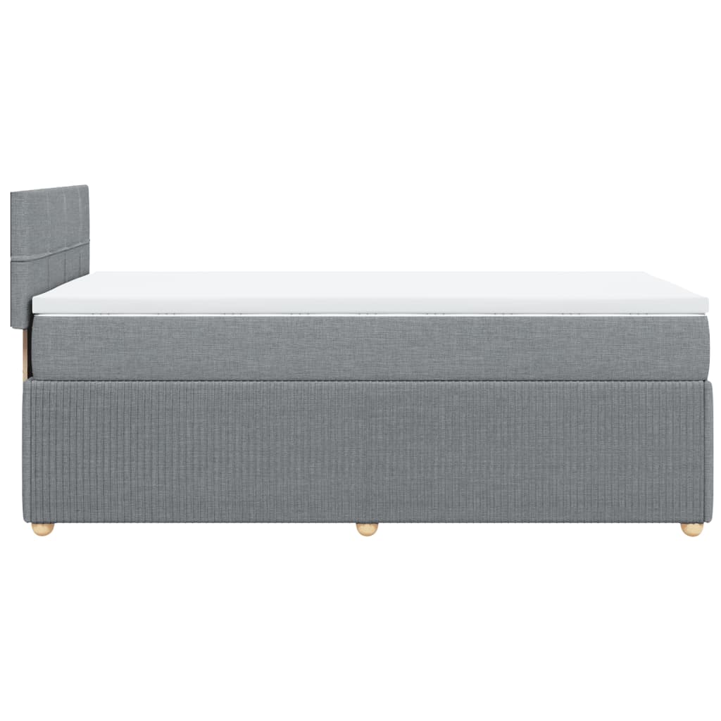 Boxspring met matras stof lichtgrijs 100x200 cm is nu te koop bij PeponiXL, paradijselijk wonen!