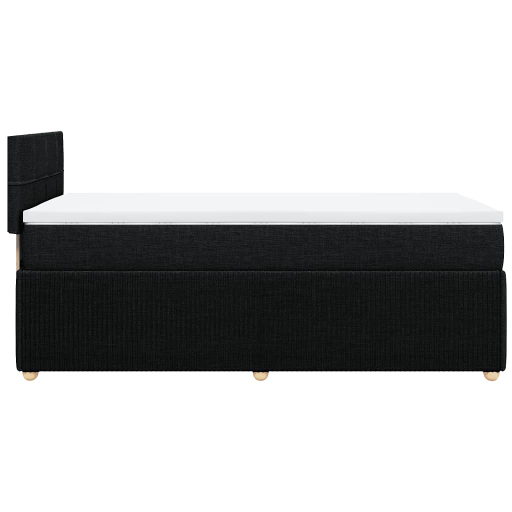 Boxspring met matras stof zwart 100x200 cm is nu te koop bij PeponiXL, paradijselijk wonen!