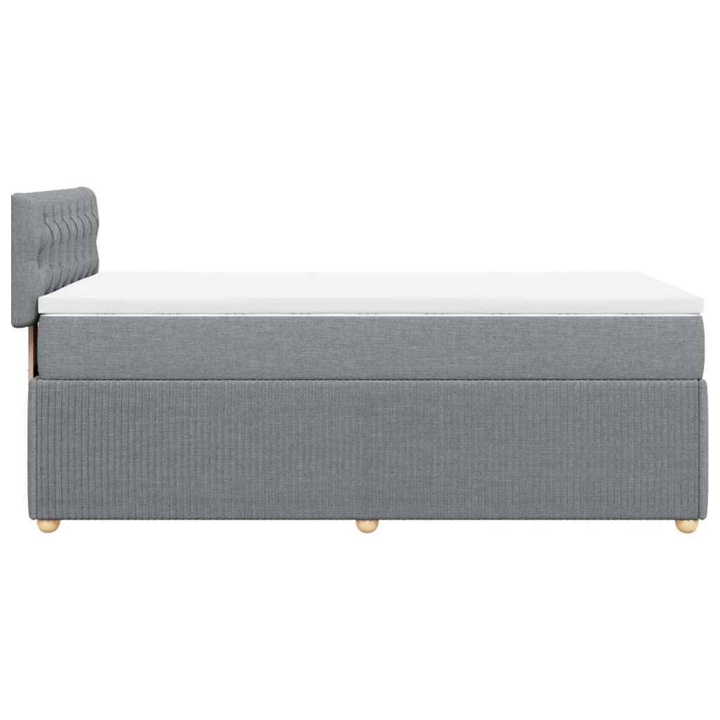 Boxspring met matras stof lichtgrijs 100x200 cm is nu te koop bij PeponiXL, paradijselijk wonen!