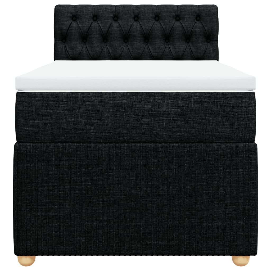Boxspring met matras stof zwart 100x200 cm is nu te koop bij PeponiXL, paradijselijk wonen!