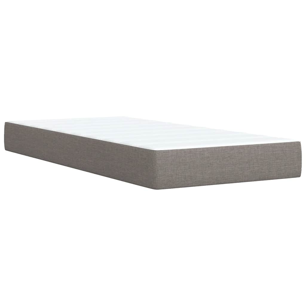 Boxspring met matras stof taupe 100x200 cm is nu te koop bij PeponiXL, paradijselijk wonen!