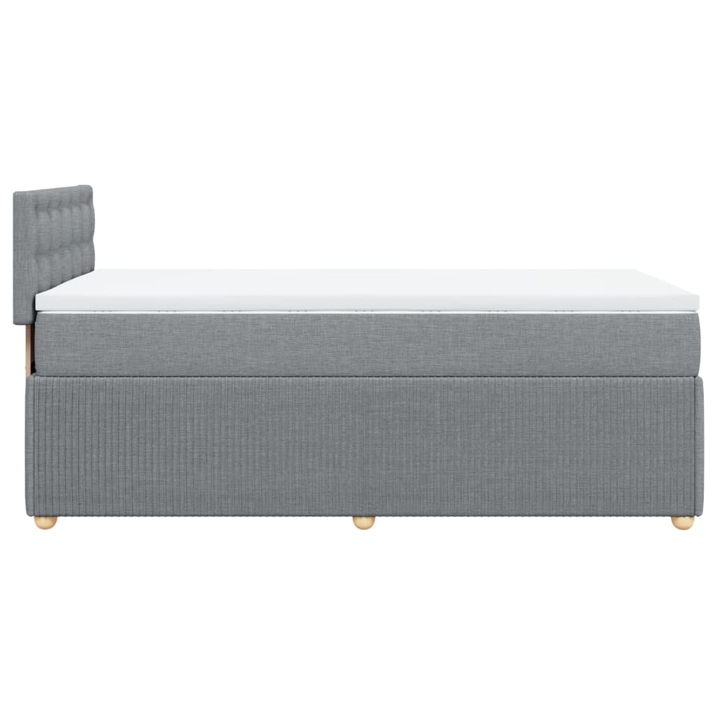 Boxspring met matras stof lichtgrijs 100x200 cm is nu te koop bij PeponiXL, paradijselijk wonen!