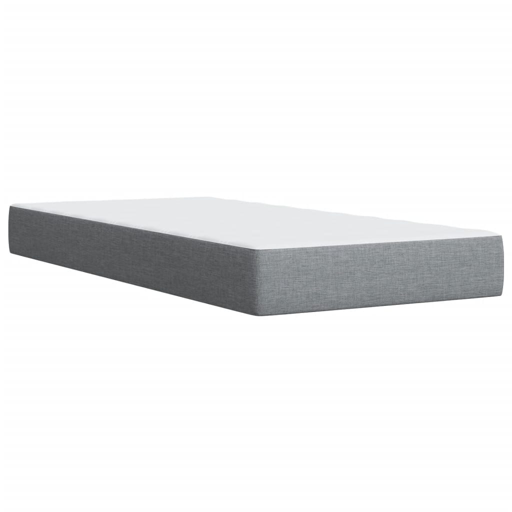 Boxspring met matras stof lichtgrijs 100x200 cm is nu te koop bij PeponiXL, paradijselijk wonen!
