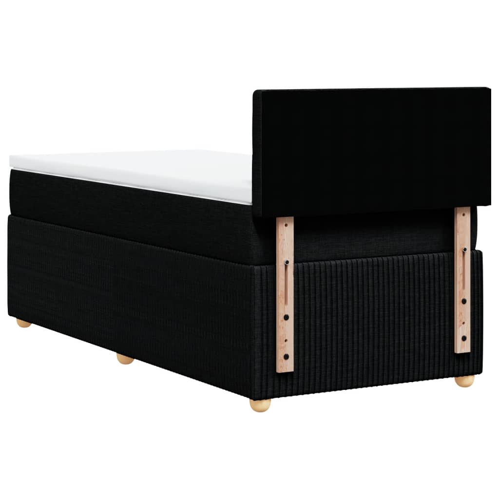 Boxspring met matras stof zwart 100x200 cm is nu te koop bij PeponiXL, paradijselijk wonen!