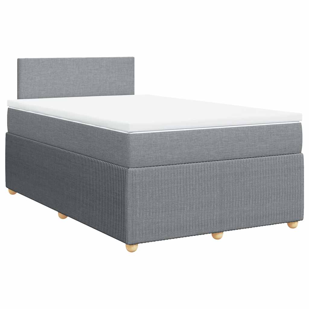 Boxspring met matras stof lichtgrijs 120x190 cm is nu te koop bij PeponiXL, paradijselijk wonen!