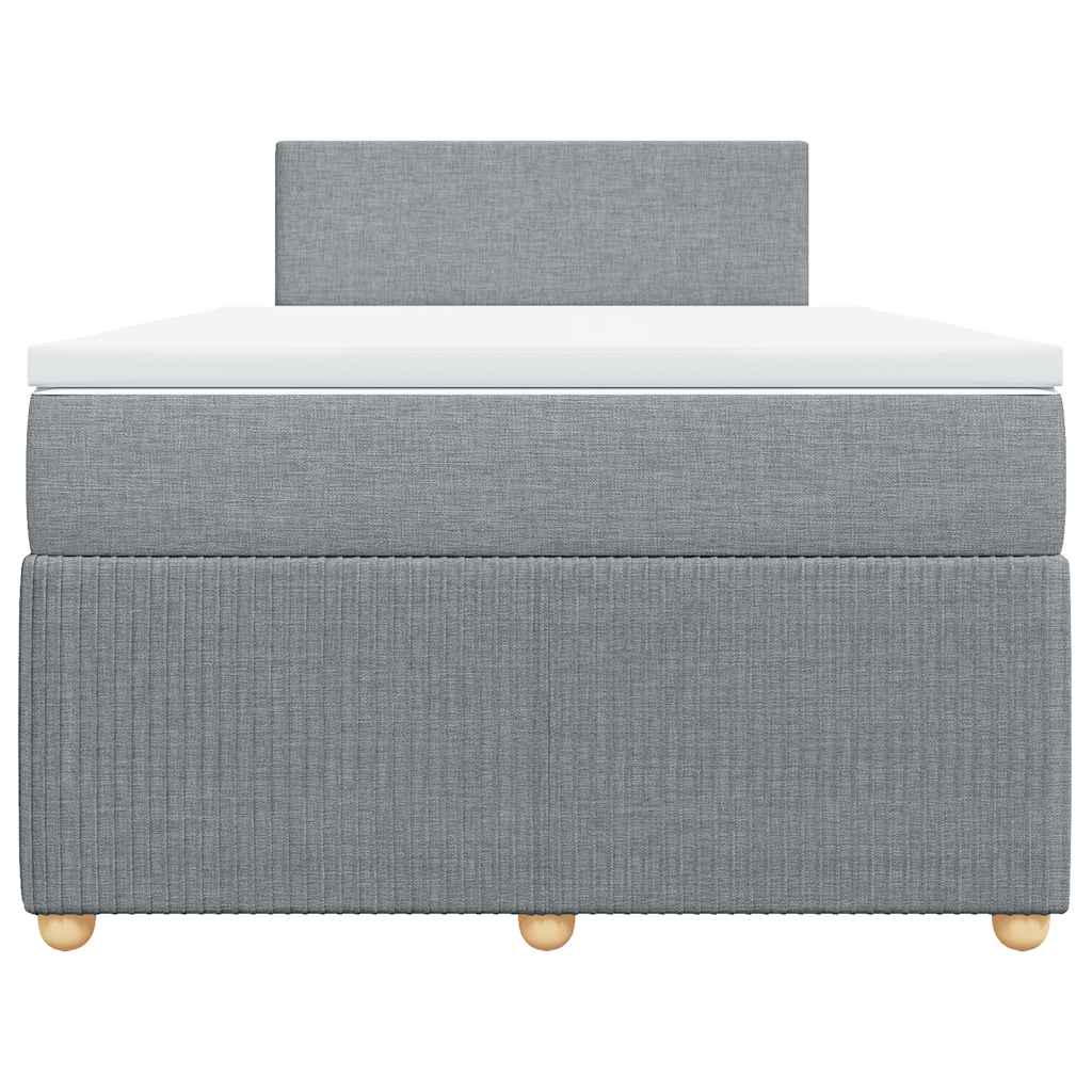Boxspring met matras stof lichtgrijs 120x190 cm is nu te koop bij PeponiXL, paradijselijk wonen!