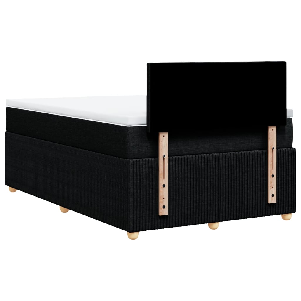 Boxspring met matras stof zwart 120x190 cm is nu te koop bij PeponiXL, paradijselijk wonen!