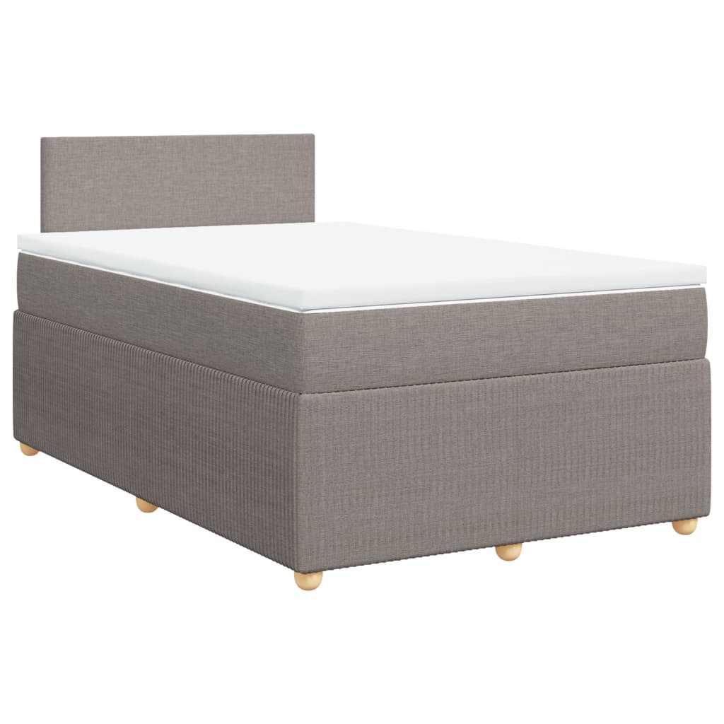Boxspring met matras stof taupe 120x190 cm is nu te koop bij PeponiXL, paradijselijk wonen!