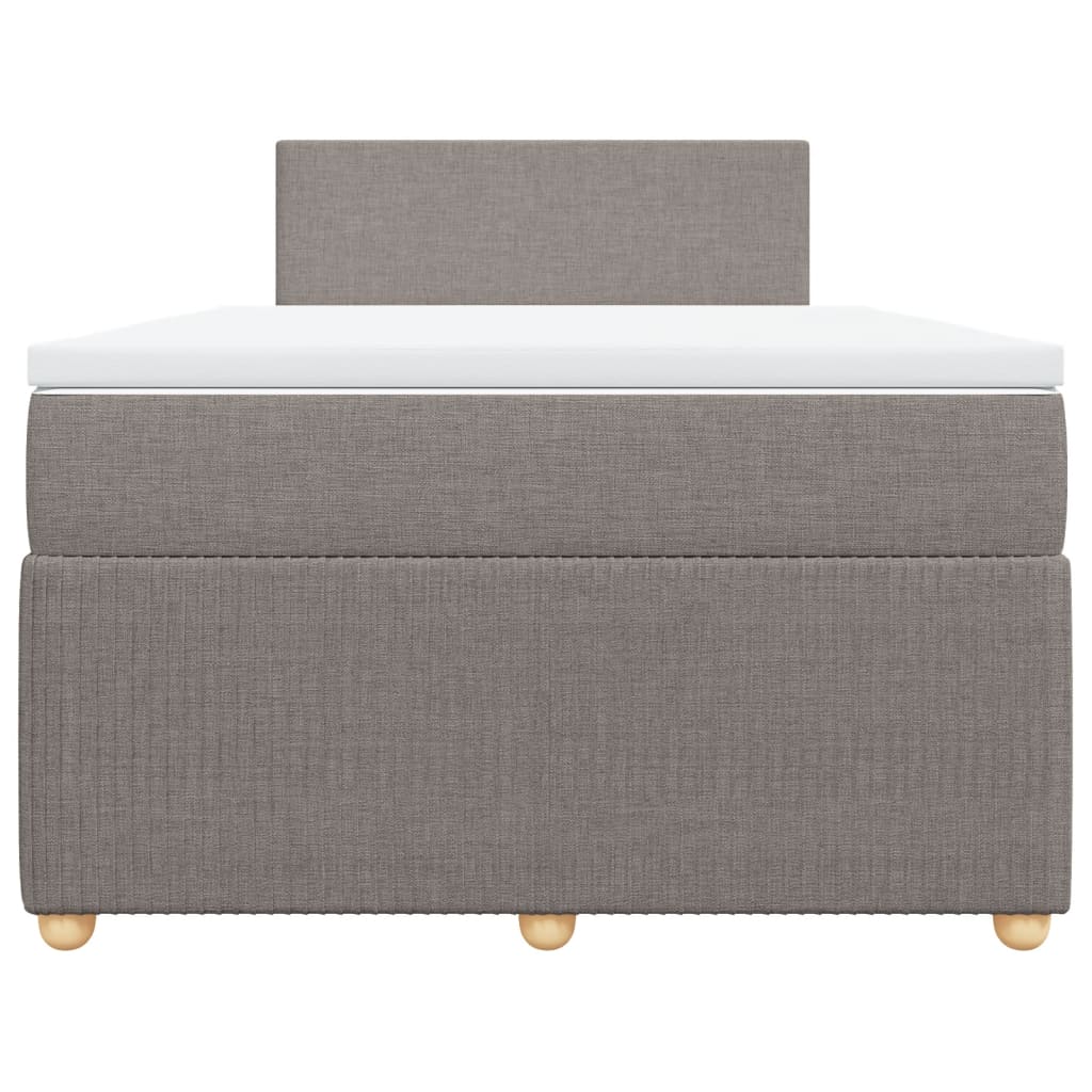 Boxspring met matras stof taupe 120x190 cm is nu te koop bij PeponiXL, paradijselijk wonen!