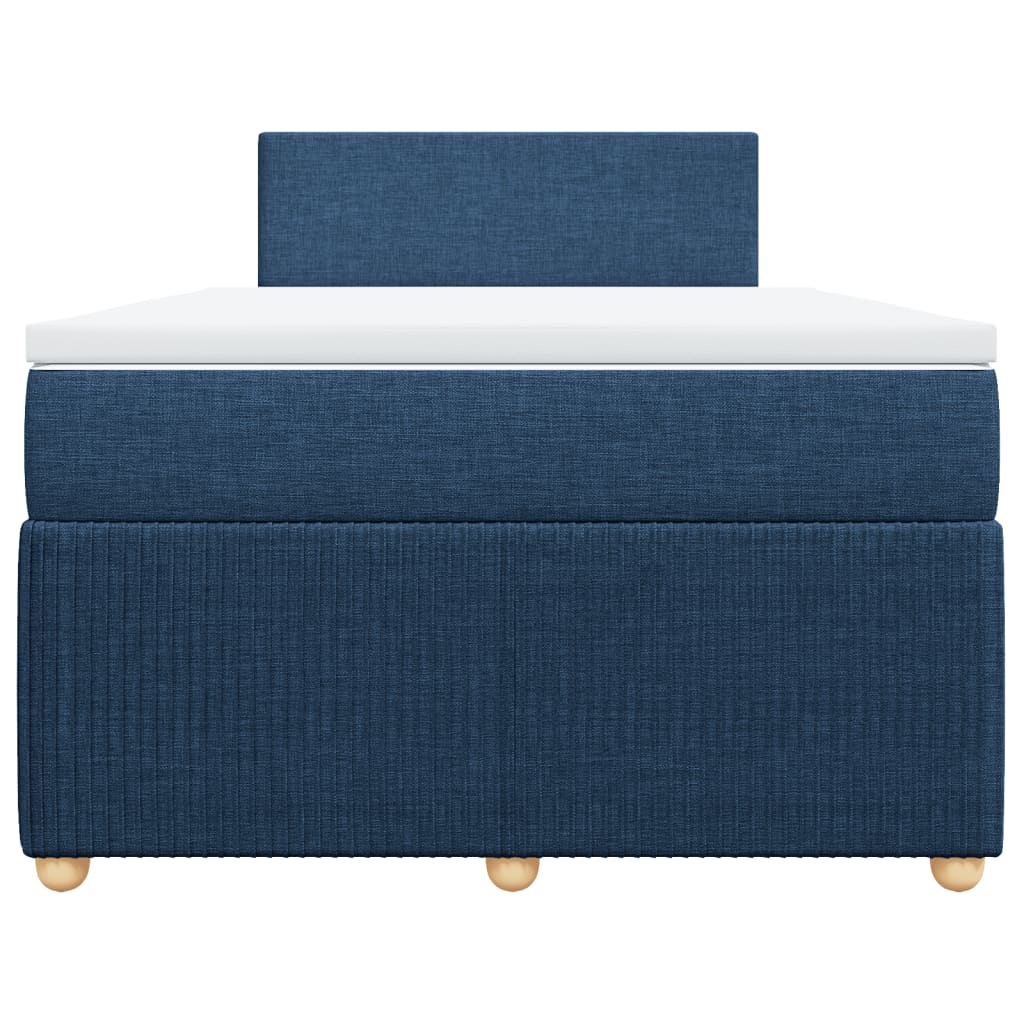 Boxspring met matras stof blauw 120x190 cm is nu te koop bij PeponiXL, paradijselijk wonen!