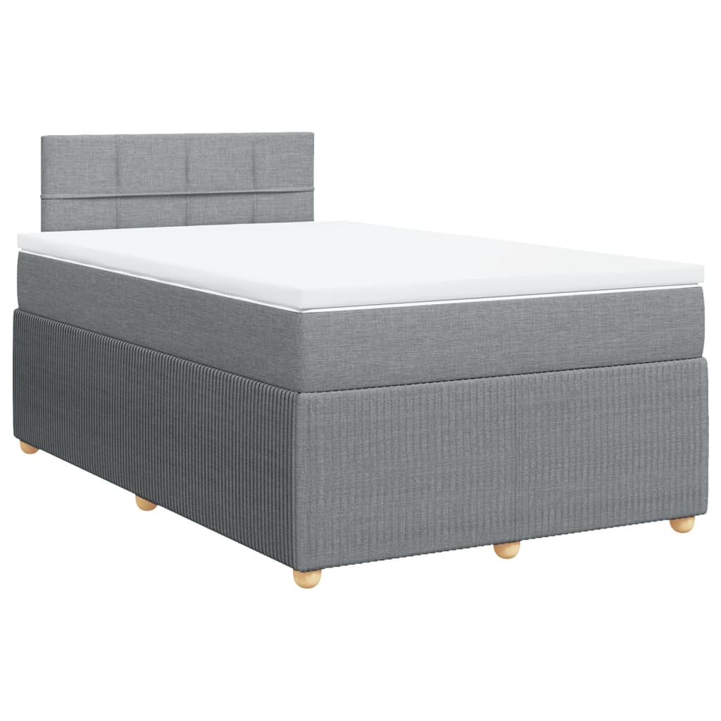 Boxspring met matras stof lichtgrijs 120x190 cm is nu te koop bij PeponiXL, paradijselijk wonen!