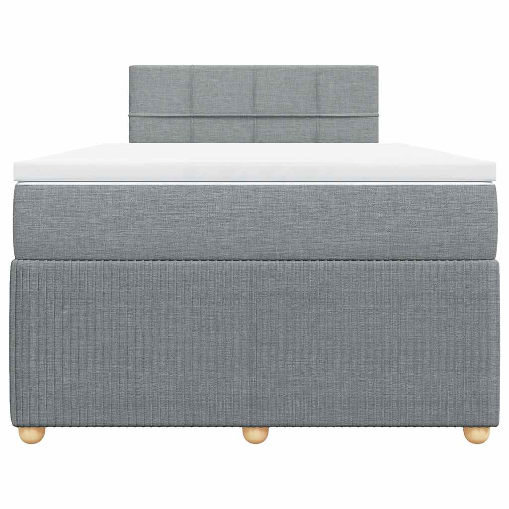 Boxspring met matras stof lichtgrijs 120x190 cm is nu te koop bij PeponiXL, paradijselijk wonen!