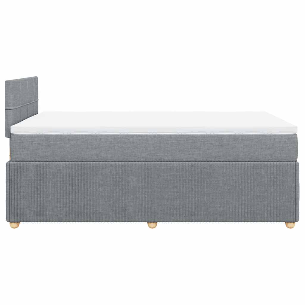 Boxspring met matras stof lichtgrijs 120x190 cm is nu te koop bij PeponiXL, paradijselijk wonen!