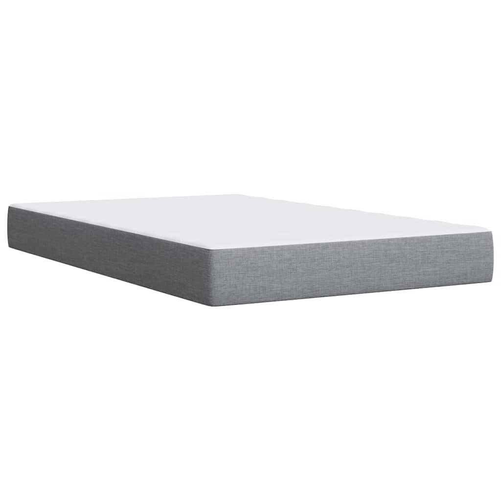 Boxspring met matras stof lichtgrijs 120x190 cm is nu te koop bij PeponiXL, paradijselijk wonen!
