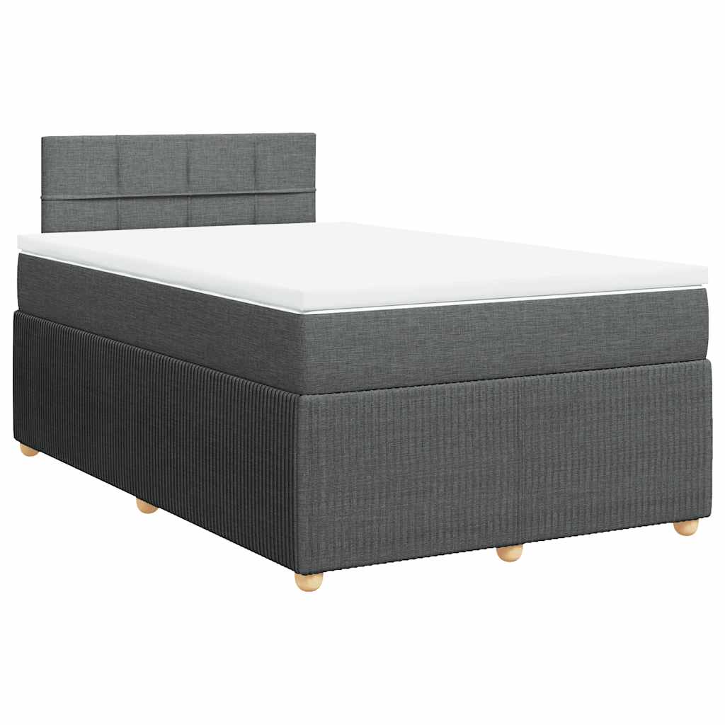 Boxspring met matras stof donkergrijs 120x190 cm is nu te koop bij PeponiXL, paradijselijk wonen!