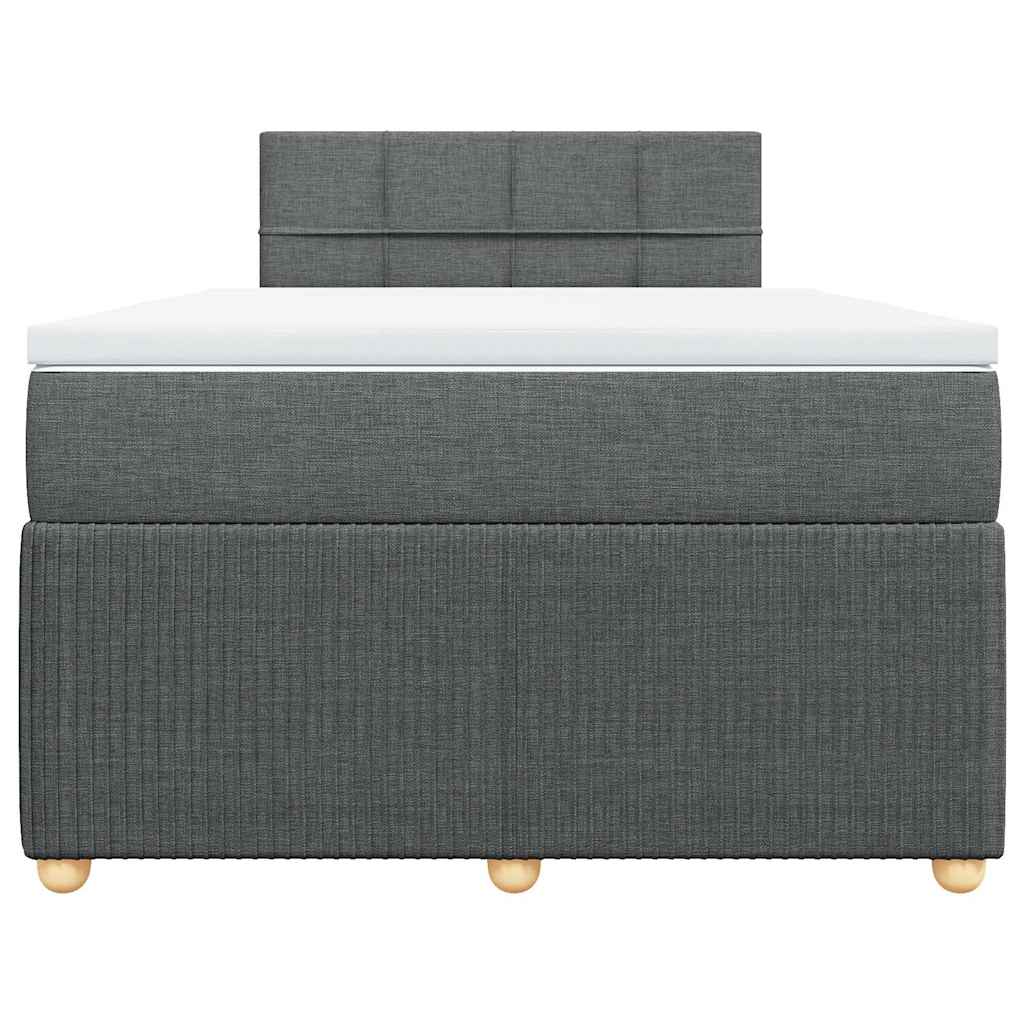 Boxspring met matras stof donkergrijs 120x190 cm is nu te koop bij PeponiXL, paradijselijk wonen!