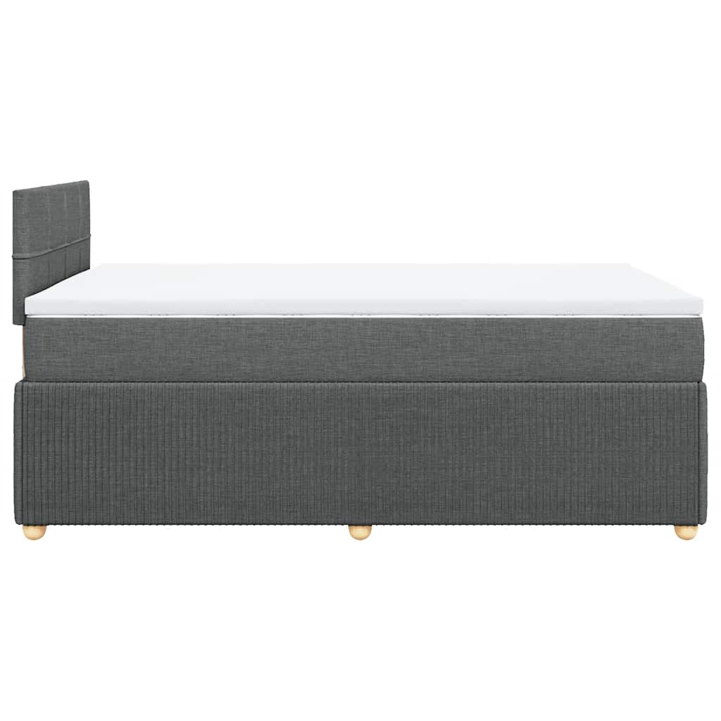 Boxspring met matras stof donkergrijs 120x190 cm is nu te koop bij PeponiXL, paradijselijk wonen!