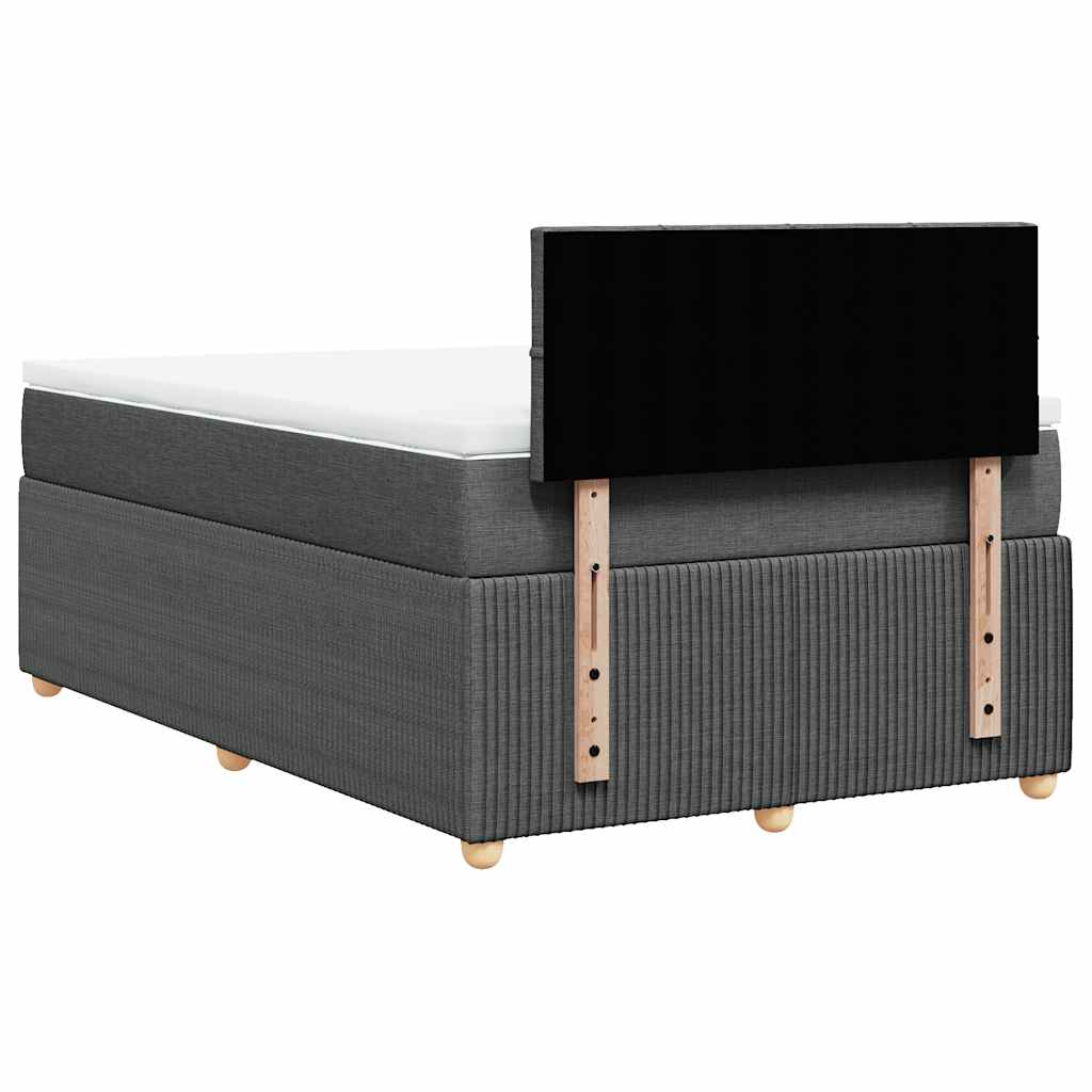 Boxspring met matras stof donkergrijs 120x190 cm is nu te koop bij PeponiXL, paradijselijk wonen!