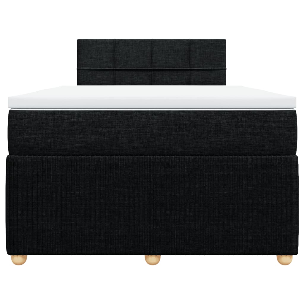 Boxspring met matras stof zwart 120x190 cm is nu te koop bij PeponiXL, paradijselijk wonen!