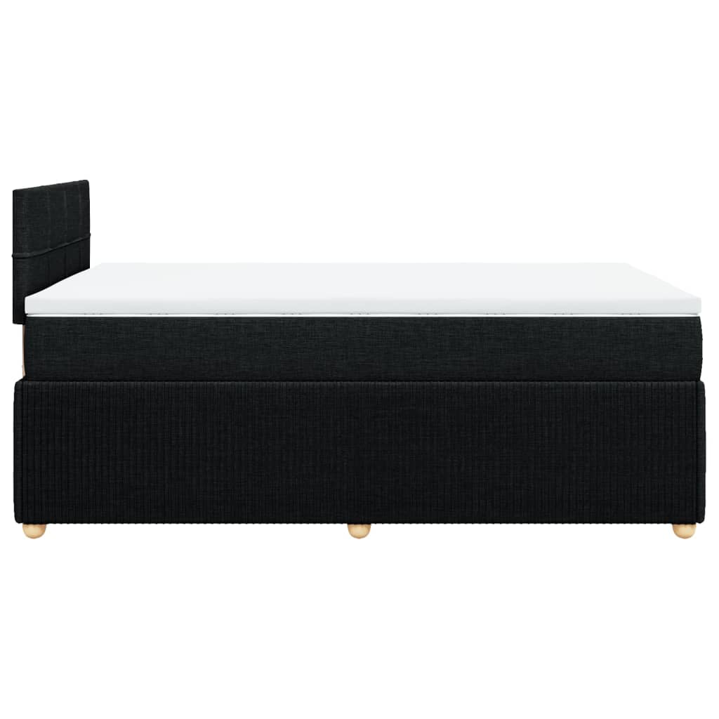 Boxspring met matras stof zwart 120x190 cm is nu te koop bij PeponiXL, paradijselijk wonen!