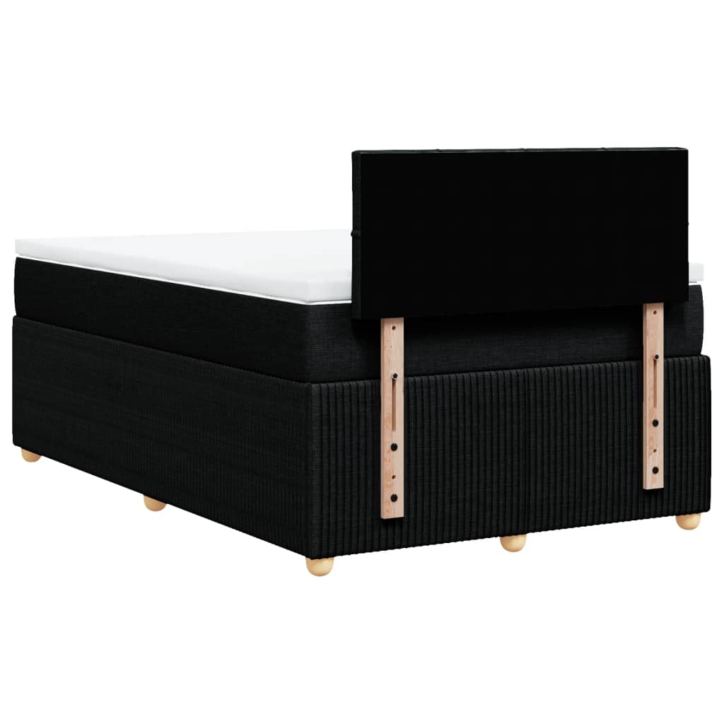 Boxspring met matras stof zwart 120x190 cm is nu te koop bij PeponiXL, paradijselijk wonen!