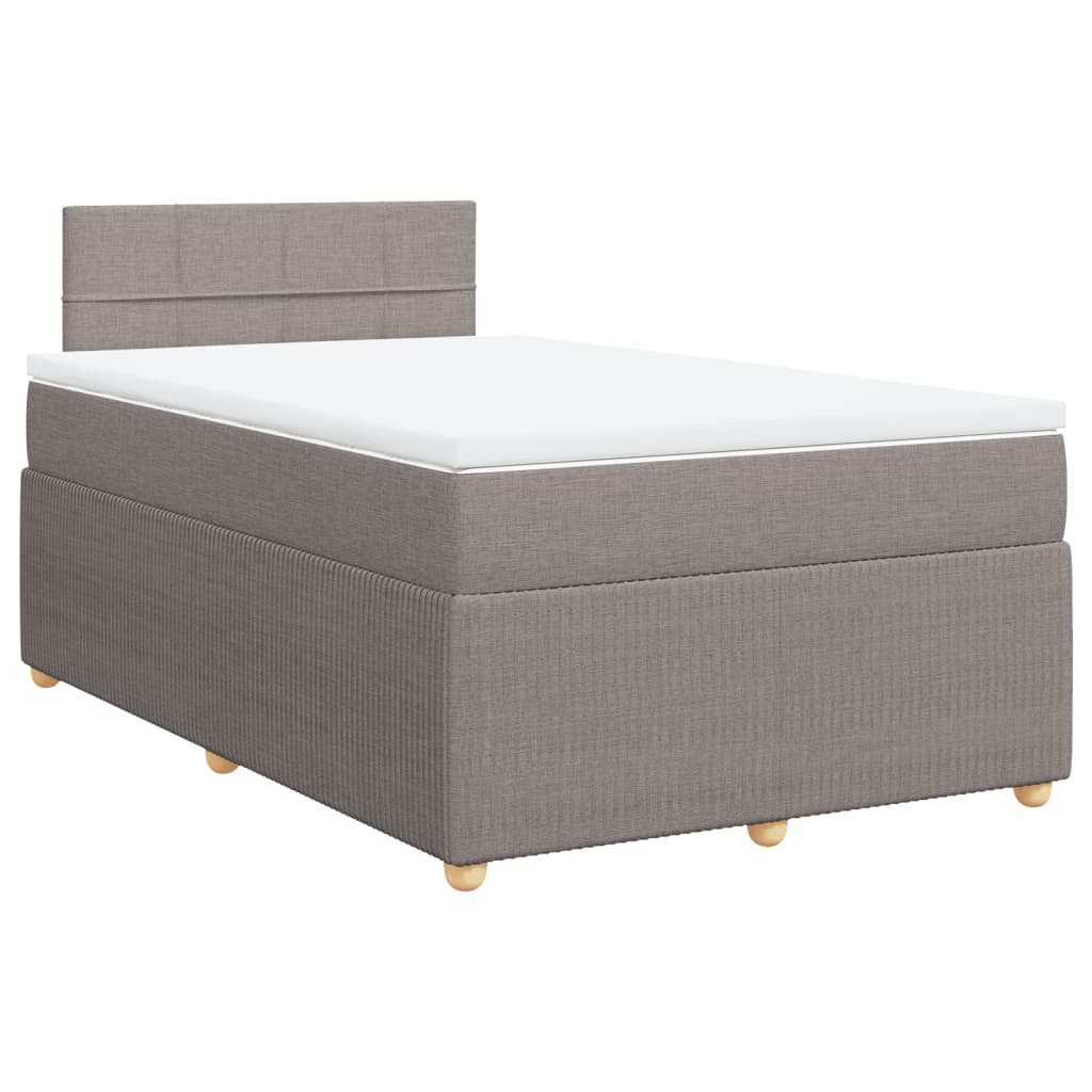 Boxspring met matras stof taupe 120x190 cm is nu te koop bij PeponiXL, paradijselijk wonen!