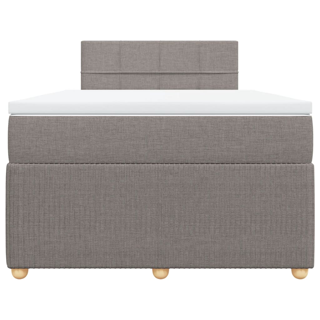 Boxspring met matras stof taupe 120x190 cm is nu te koop bij PeponiXL, paradijselijk wonen!