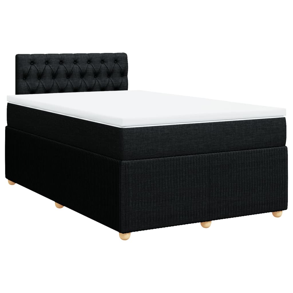 Boxspring met matras stof zwart 120x190 cm is nu te koop bij PeponiXL, paradijselijk wonen!