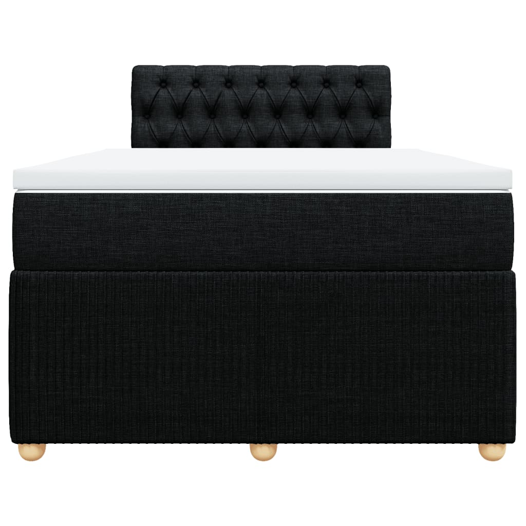 Boxspring met matras stof zwart 120x190 cm is nu te koop bij PeponiXL, paradijselijk wonen!
