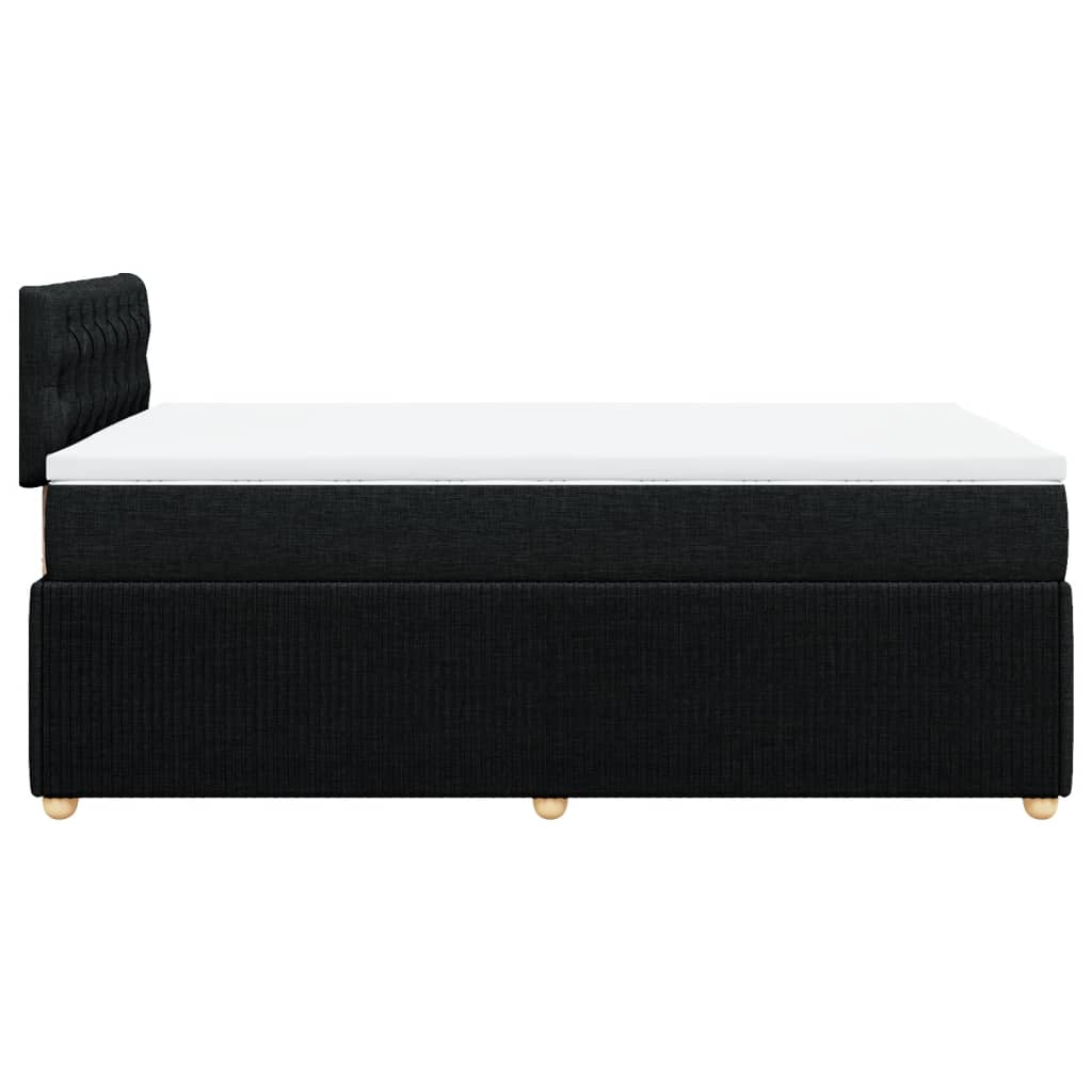 Boxspring met matras stof zwart 120x190 cm is nu te koop bij PeponiXL, paradijselijk wonen!