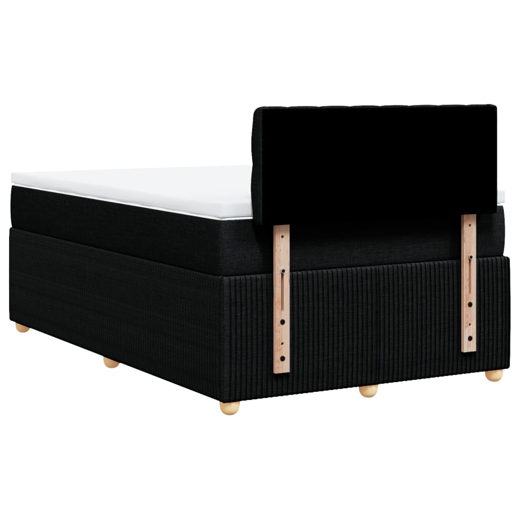 Boxspring met matras stof zwart 120x190 cm is nu te koop bij PeponiXL, paradijselijk wonen!