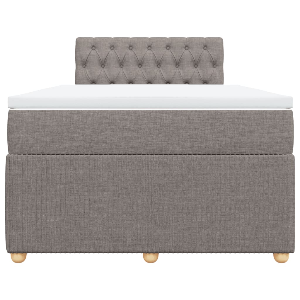 Boxspring met matras stof taupe 120x190 cm is nu te koop bij PeponiXL, paradijselijk wonen!