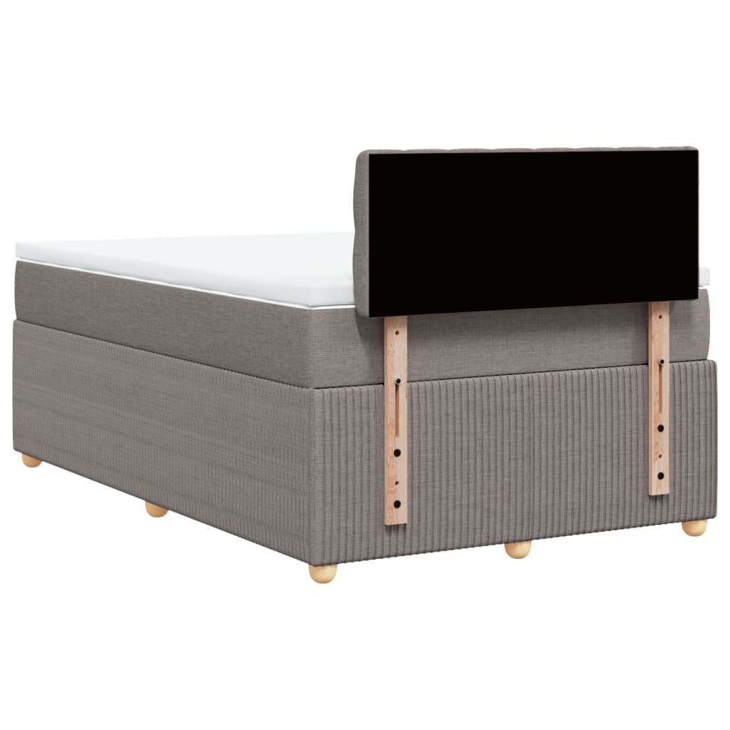 Boxspring met matras stof taupe 120x190 cm is nu te koop bij PeponiXL, paradijselijk wonen!