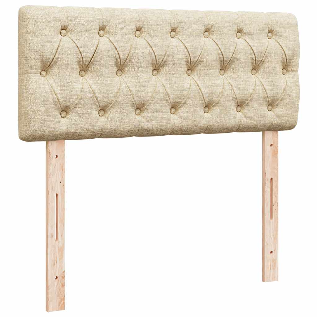 Boxspring met matras stof crèmekleurig 120x190 cm is nu te koop bij PeponiXL, paradijselijk wonen!