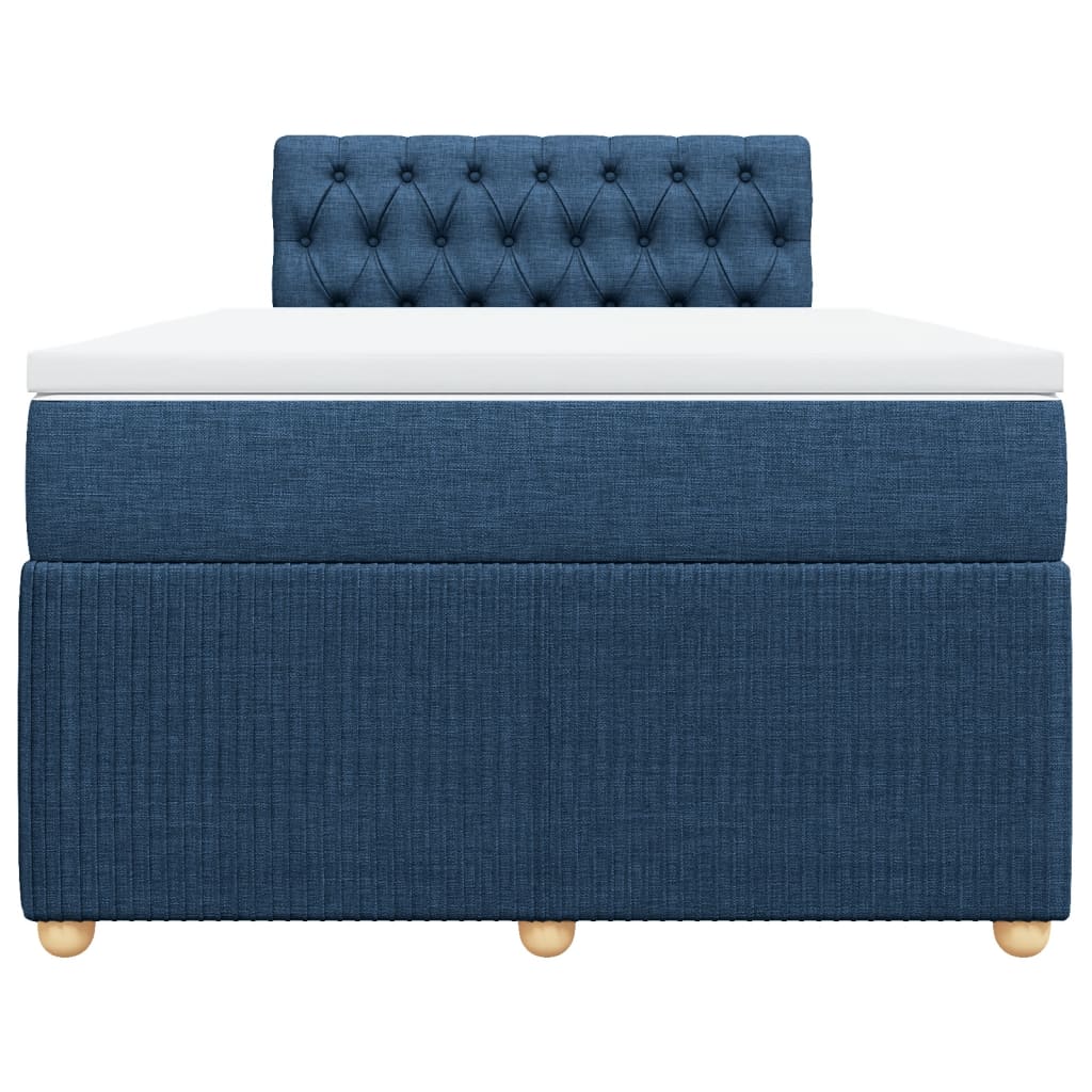 Boxspring met matras stof blauw 120x190 cm is nu te koop bij PeponiXL, paradijselijk wonen!