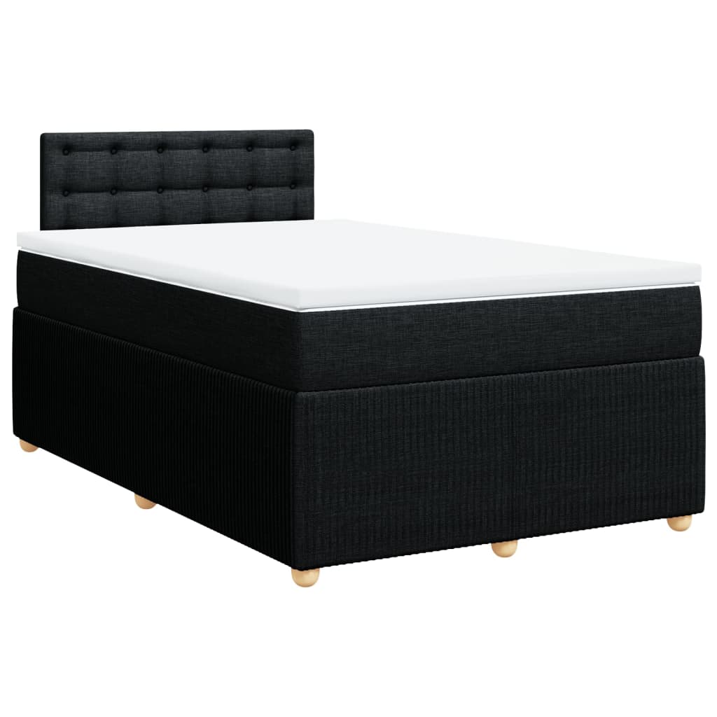 Boxspring met matras stof zwart 120x190 cm is nu te koop bij PeponiXL, paradijselijk wonen!