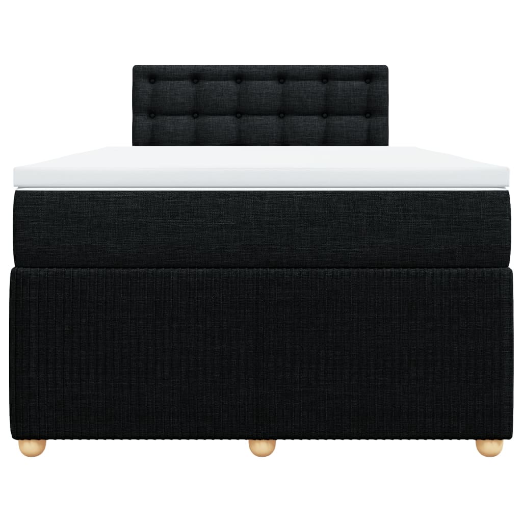 Boxspring met matras stof zwart 120x190 cm is nu te koop bij PeponiXL, paradijselijk wonen!