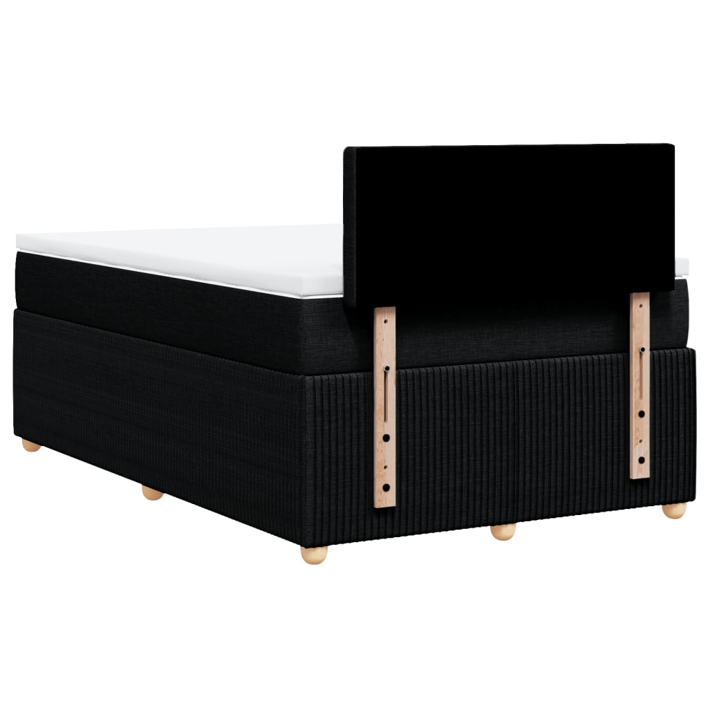 Boxspring met matras stof zwart 120x190 cm is nu te koop bij PeponiXL, paradijselijk wonen!