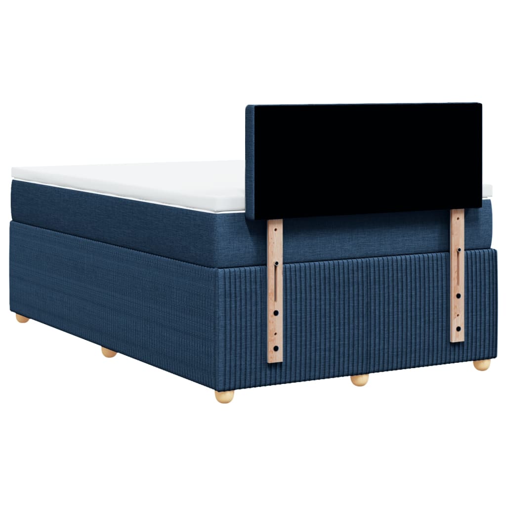 Boxspring met matras stof blauw 120x190 cm is nu te koop bij PeponiXL, paradijselijk wonen!