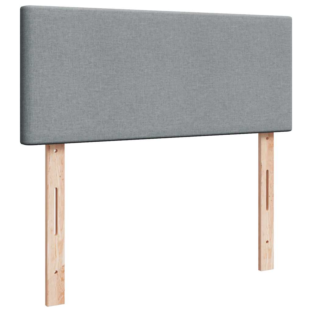 Boxspring met matras stof lichtgrijs 120x200 cm is nu te koop bij PeponiXL, paradijselijk wonen!