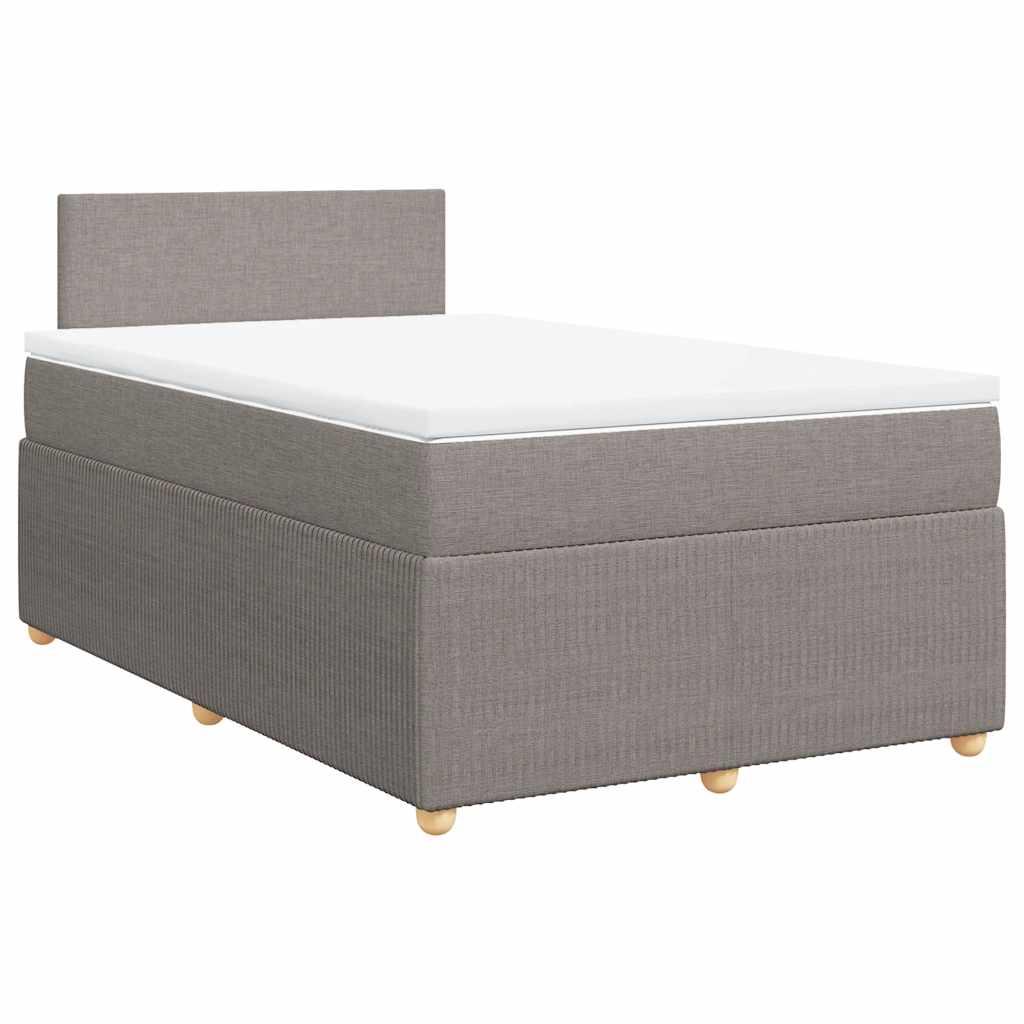 Boxspring met matras stof taupe 120x200 cm is nu te koop bij PeponiXL, paradijselijk wonen!