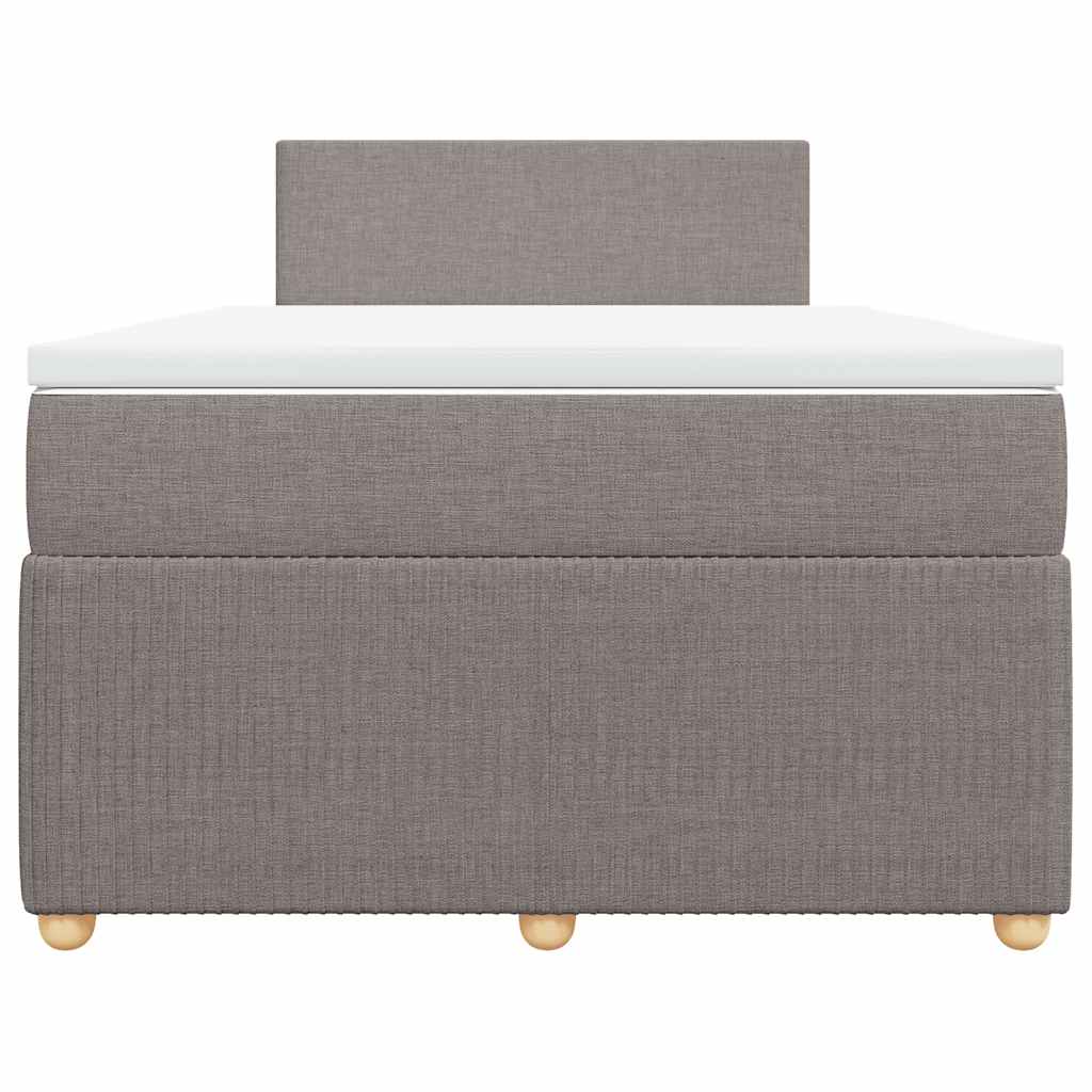 Boxspring met matras stof taupe 120x200 cm is nu te koop bij PeponiXL, paradijselijk wonen!