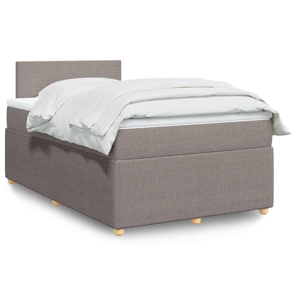 Boxspring met matras stof taupe 120x200 cm is nu te koop bij PeponiXL, paradijselijk wonen!
