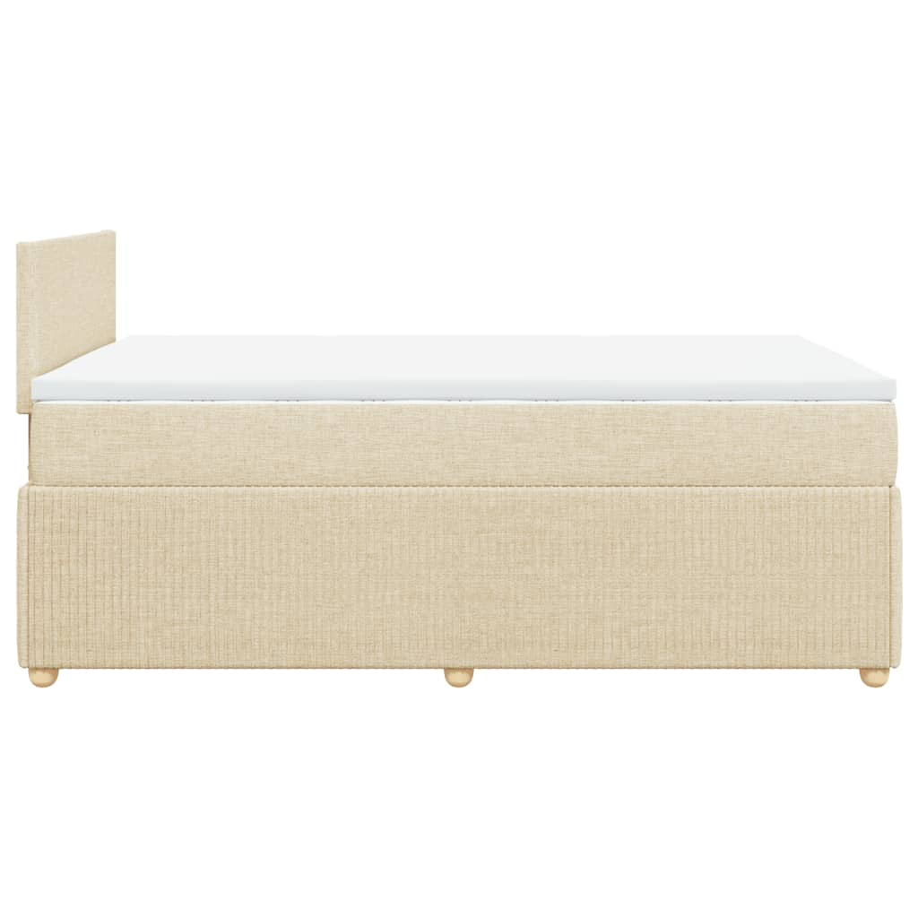 Boxspring met matras stof crèmekleurig 120x200 cm is nu te koop bij PeponiXL, paradijselijk wonen!