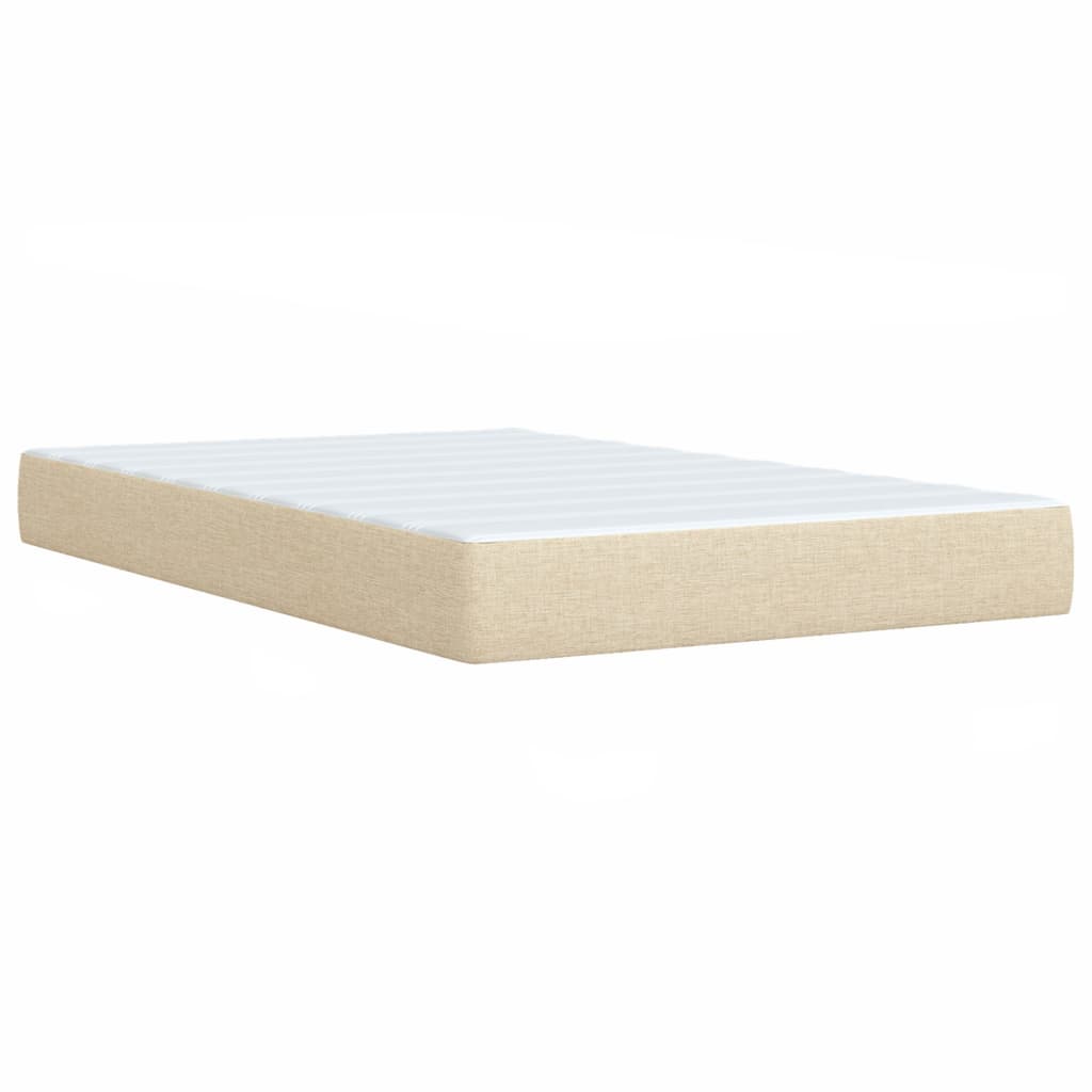 Boxspring met matras stof crèmekleurig 120x200 cm is nu te koop bij PeponiXL, paradijselijk wonen!