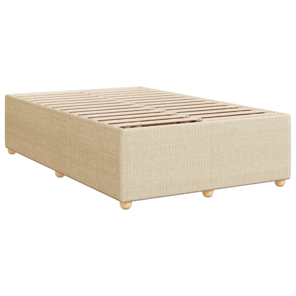 Boxspring met matras stof crèmekleurig 120x200 cm is nu te koop bij PeponiXL, paradijselijk wonen!