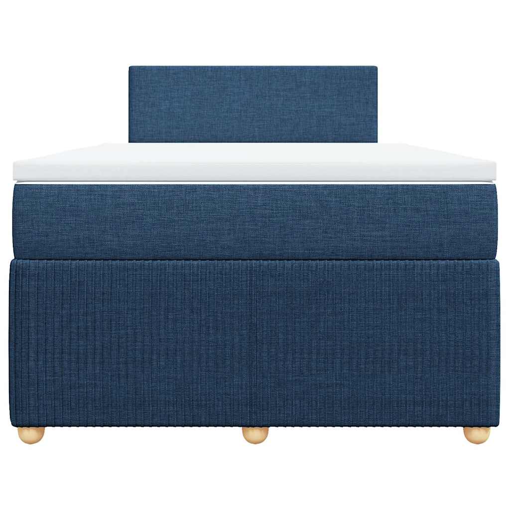 Boxspring met matras stof blauw 120x200 cm is nu te koop bij PeponiXL, paradijselijk wonen!