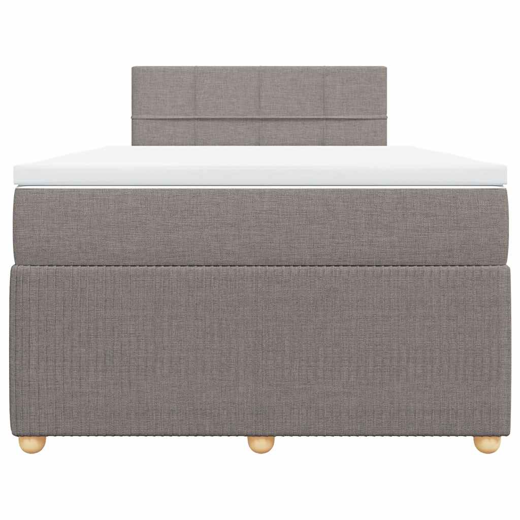 Boxspring met matras stof taupe 120x200 cm is nu te koop bij PeponiXL, paradijselijk wonen!
