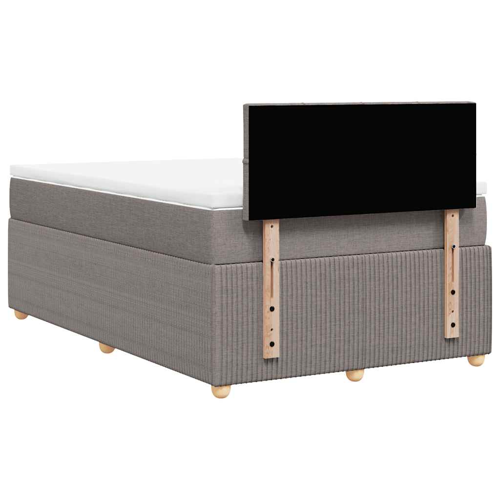 Boxspring met matras stof taupe 120x200 cm is nu te koop bij PeponiXL, paradijselijk wonen!